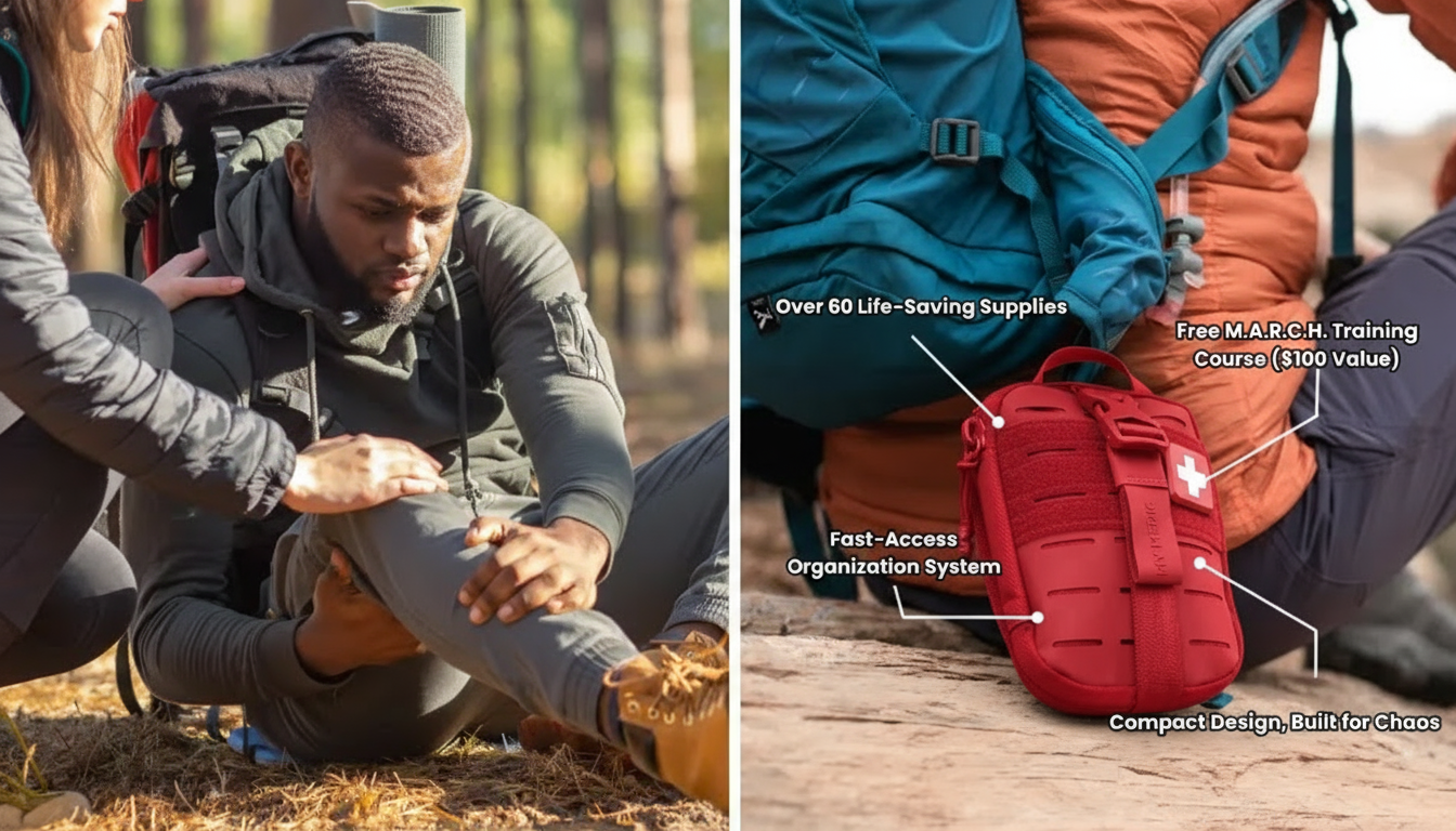 Freepik replace the brown pouch in img2 with the red pouch 76001